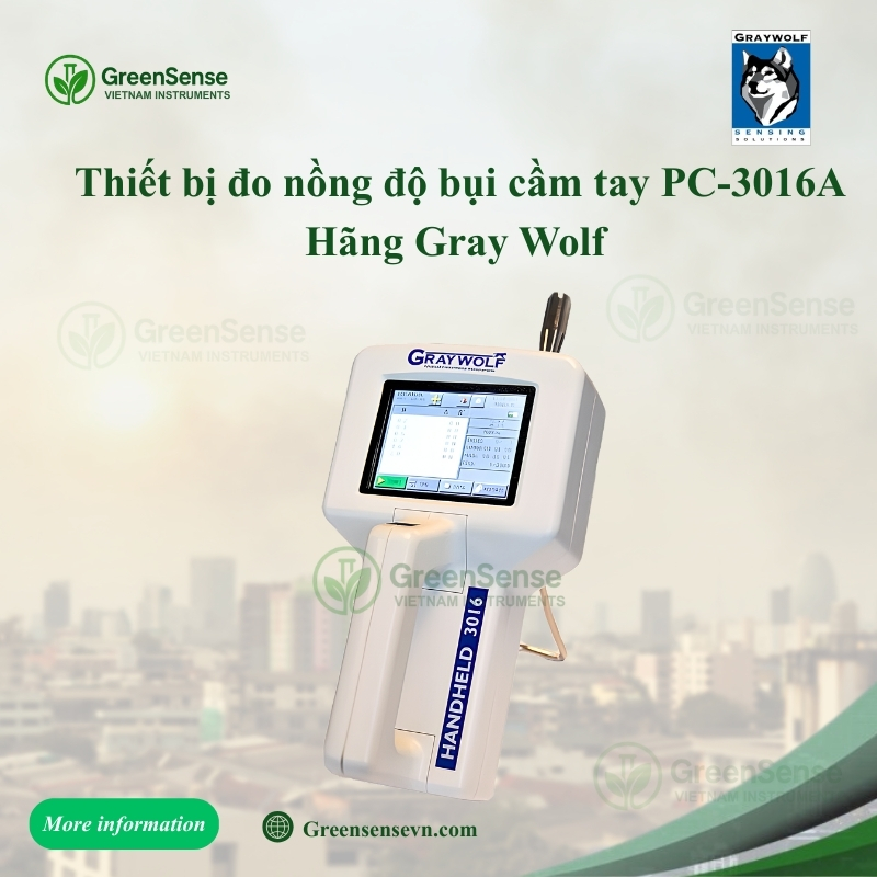 Thiết bị đo nồng độ bụi cầm tay PC-3016A Hãng Gray Wolf