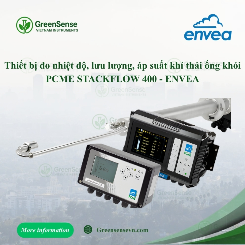 Thiết bị đo nhiệt độ, lưu lượng, áp suất khí thải ống khói PCME STACKFLOW 400 - ENVEA